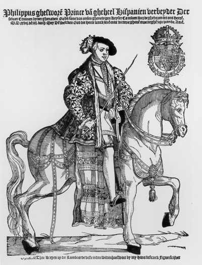 Equestrian Portrait of Philip II (1527-98) of Spain by German School
